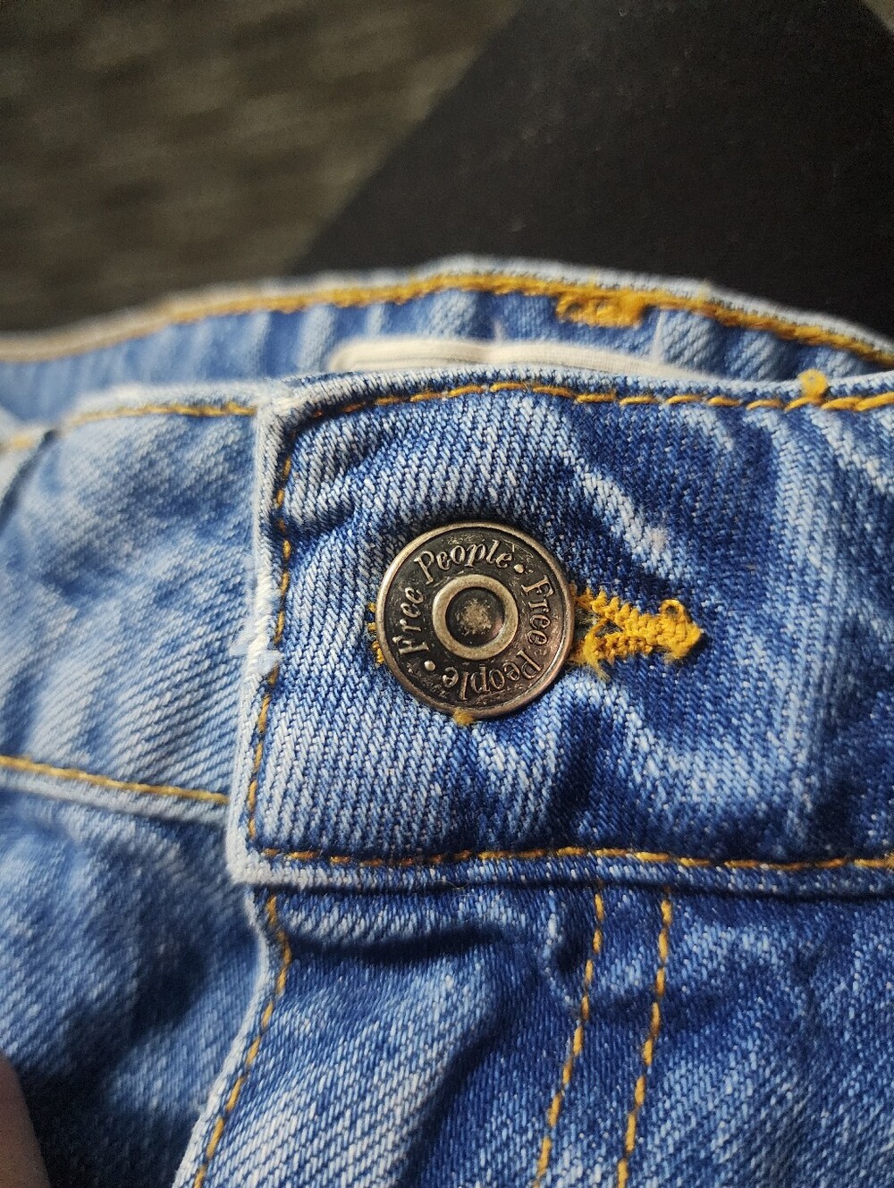 Free People Denim Mini Skirt Wild Rose Embroidered Size 24 Waist Festival EUC - Picture 11 of 13